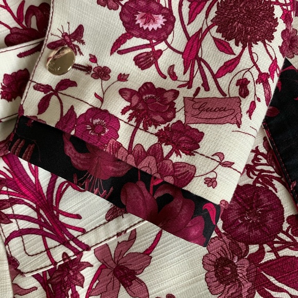 Gucci 2007 Resort Collection Runway Flora Print Blazer Jacket size 44 Small - Picture 2 of 16